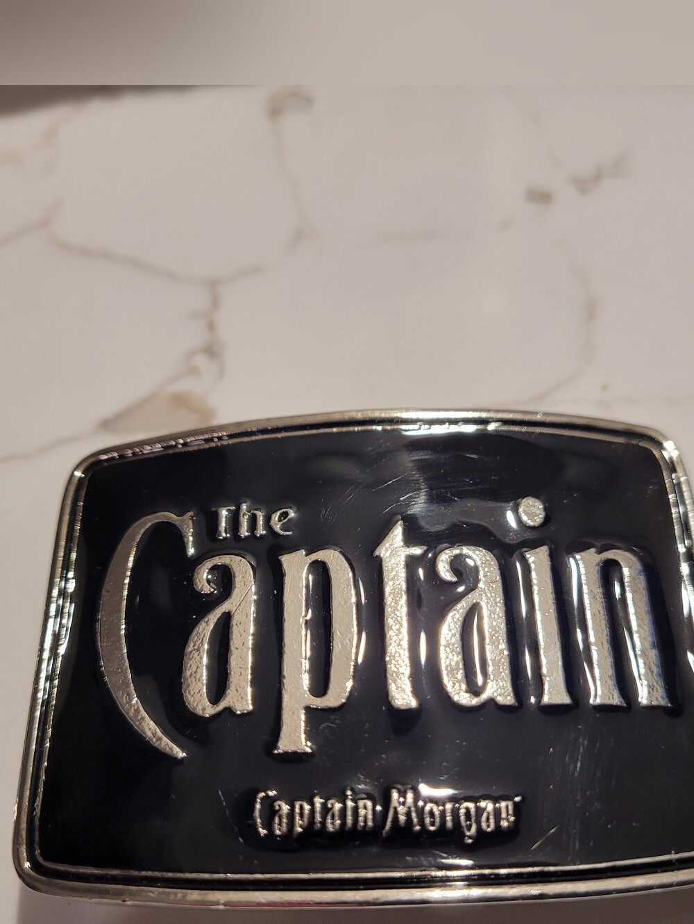 Captain Morgan Black & Silver Belt Buckle